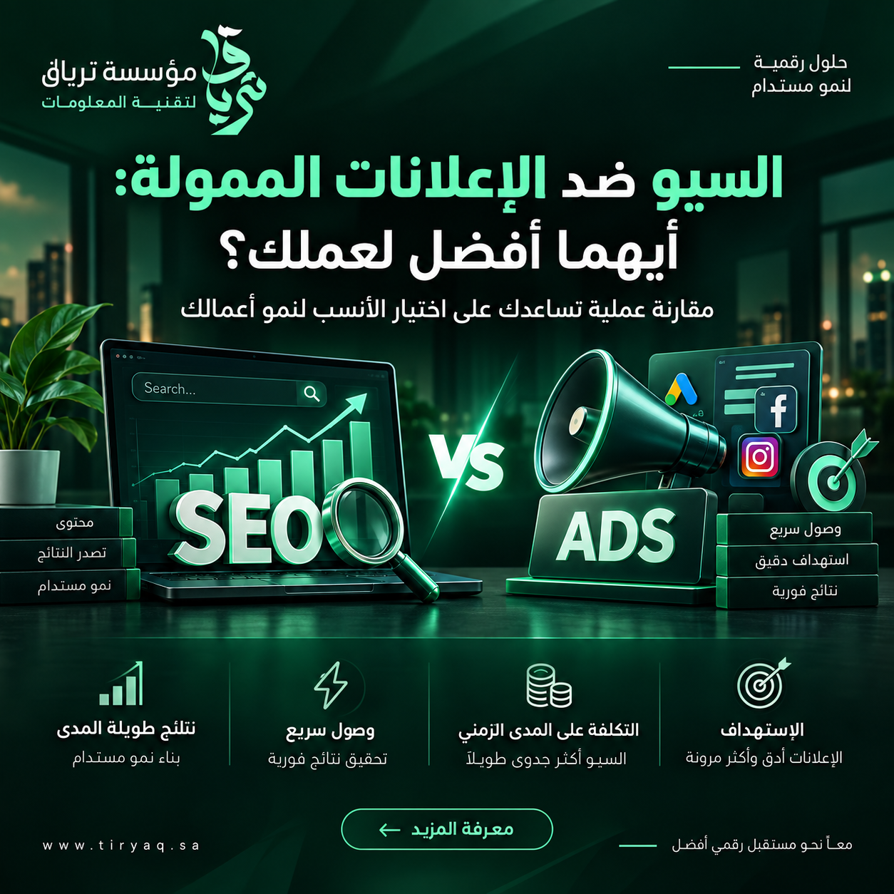 مقال السيو ضد الإعلانات الممولة: أيهما أفضل لعملك؟ - مؤسسة ترياق